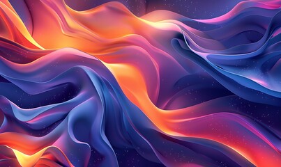 Wall Mural - Flowing Forms Dynamic Line Illustration Backgrounds