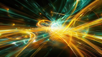 Wall Mural - abstract techno backgrounds with glowing light trails and electric lighting effects for design purpo