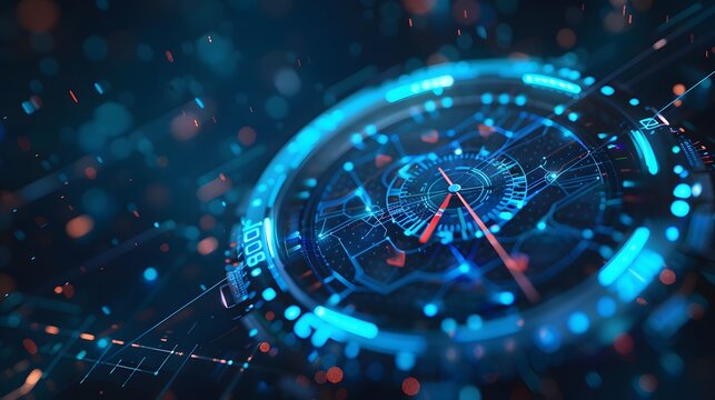 digital futuristic watch concept for managing time organization working,punctuality,appointment.fashionable wearing environment