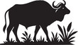 © Shajamal - buffalo silhouette vector