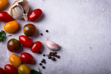 Wall Mural - Assortment of different cherry tomatoes