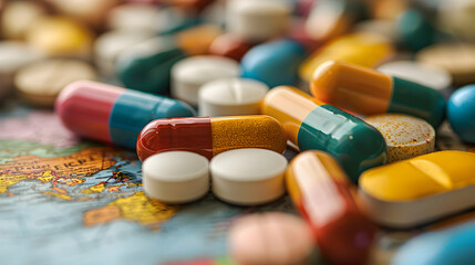 Wall Mural - pills and capsules