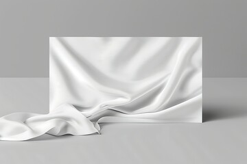 Wall Mural - a white sheet with a white rectangular object on it
