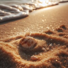 Wall Mural - shell on the beach