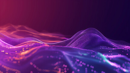 Poster - Mesmerizing Abstract Particle Waves on a Gradient Background