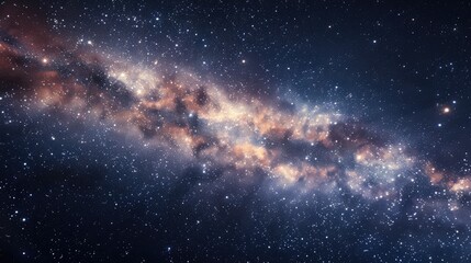 Wall Mural - scene in space featuring the milky way galaxy and countless stars