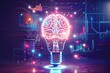 © Ella - A conceptual image showing a technology creative light bulb concept.