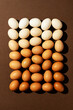 © Tarık Kızılkaya/Stocksy - Group of color gradient brown eggs on brown background