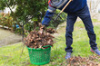 © Diego Martin/Stocksy - Senior man cleaning with wire broom his garden