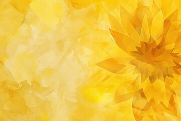 Wall Mural - A close up of a yellow flower set against a yellow background