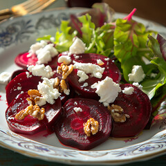 Wall Mural - Beet, Goat Cheese and Arugala Salad