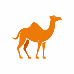 Poster - Logo for a travel company Camel Travel, simple clean logo, Creative Logo Icon, white background, 2d style, logo style design