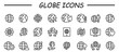 © Alexander - Simple set of globe related outline icons. Elements for mobile concept and web apps. Thin line vector icons for website design and development, app development.