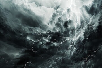 Wall Mural - A requiem's marcato visualized as the bold strokes of lightning during a tempest