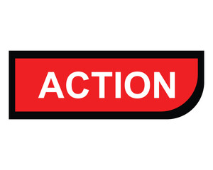 Wall Mural - action button on white background. action button sign