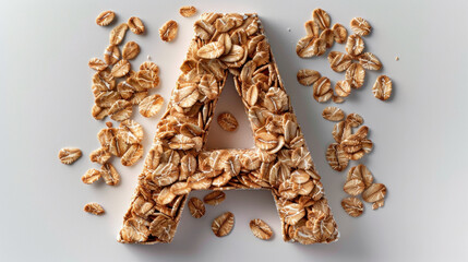 Wall Mural - Rolled Oats Forming the Letter 
