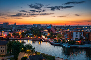 Wall Mural - The Main Town of Gdansk at sunset, Poland.