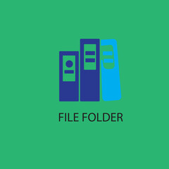 Sticker - File and folder icon with flat style. Icon ready to use for website, mobile app, presentation and any other projects