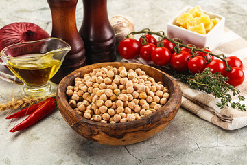 Sticker - Dry chickpea seeds heap in the bowl