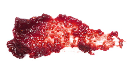 Wall Mural - Raspberry jam, marmalade spread isolated on white
