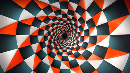 Wall Mural - Optical - Spiral Squares, spiral, illustration, design, vector, wallpaper, art, tunnel, backdrop, swirl, colorful art, optical art, op art, illusion art, geometric art