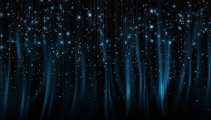 Poster - abstract background with blue light particles