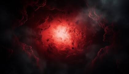 Wall Mural - red fire in the dark