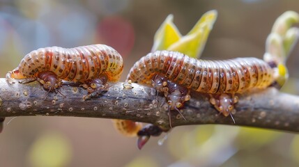 Sticker - Two Millipedes on a Branch