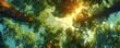 © pisan - Enchanting Sunlit Forest Canopy Serene Nature Scene with Tall Trees and Sun Rays through Lush Green Foliage, Capturing the Beauty of Natural Landscapes