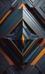 Wall Mural - Abstract dark geometric background, backdrop for design and product presentation,