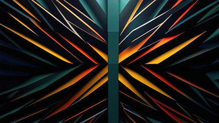 Wall Mural - Abstract dark geometric background, backdrop for design and product presentation,
