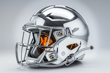 Shiny Chrome Football Helmet