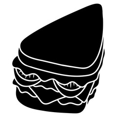 Poster - sandwich food logo icon