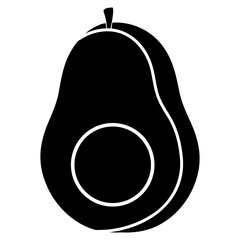 Wall Mural - avocado sliced logo icon