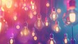 © ofri - 3d idea bulbs floating in space colorful style