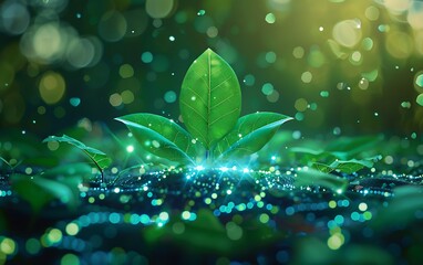 Wall Mural - combining images and graphics for sustainable energy