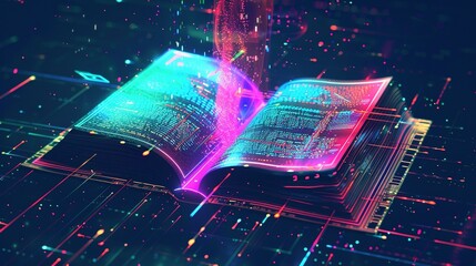 ai generated modern digital book for futuristic learning