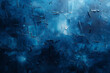 © Maule - Abstract oil painting in shades of blue, with a textured