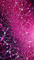 AI Neural Lines Background Abstract Magenta - Portrait