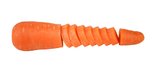 Wall Mural - carrot isolated on transparent with png.