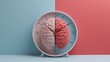 © Sariyono - Creative Clock with Brain Illustration on Colorful Background
