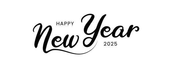 Wall Mural - 2025 new yera logo. Happy New Year 2025 Logo Design
