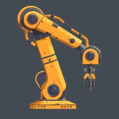 Wall Mural - Industrial robotic arm designed for manufacturing purposes. Perfect for automation visuals and technology-themed projects.