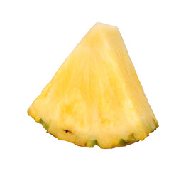 Wall Mural - pineapple fruit slices isolated, pineapple fruit macro studio photo, transparent png, PNG format, cut out