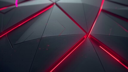 futuristic black background with red light technology