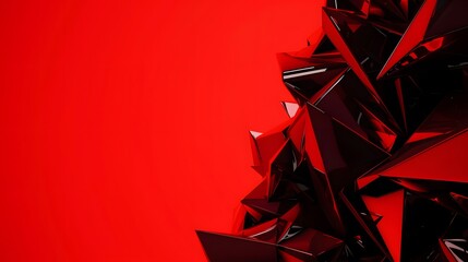 futuristic black background with red light technology