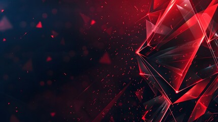 futuristic black background with red light technology