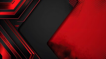 futuristic black background with red light technology