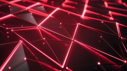 futuristic black background with red light technology