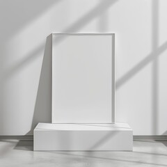 Sticker - empty white podium